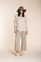 Delhi camicia donna a manica lunga in tela di lino