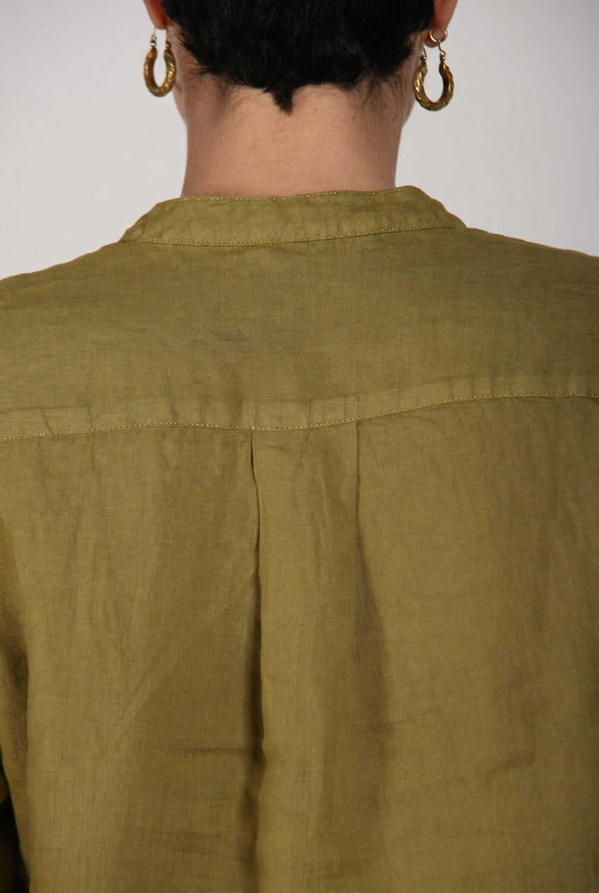 Delhi women's shirt long-sleeved in linen canvas