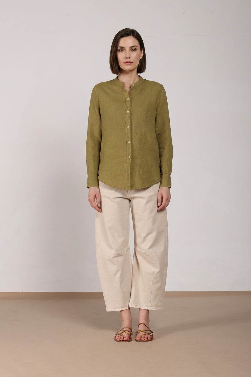 Delhi women's shirt long-sleeved in linen canvas