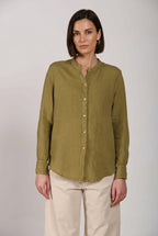 Delhi women's shirt long-sleeved in linen canvas