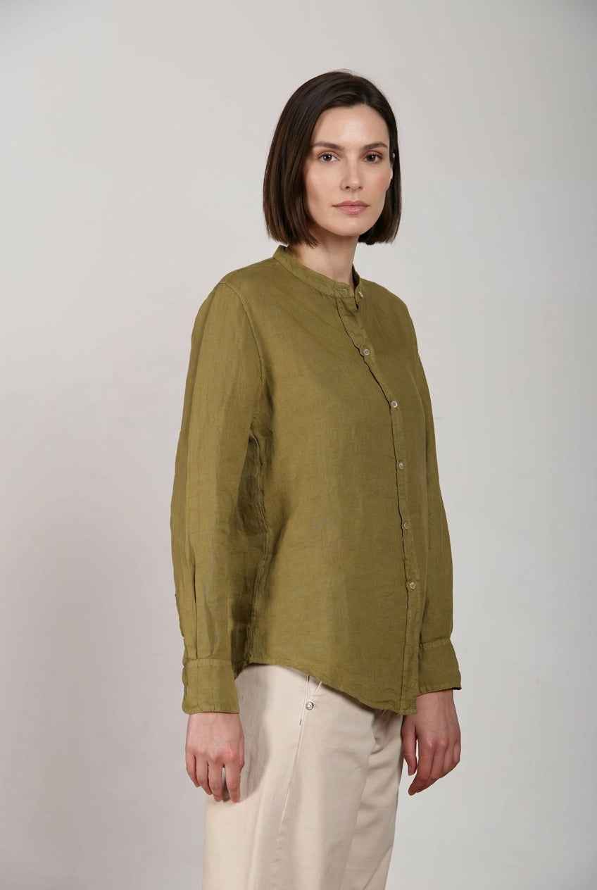 Delhi women's shirt long-sleeved in linen canvas