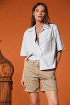 Florida chemise femme à manches courtes en popeline