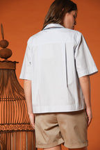 Florida chemise femme à manches courtes en popeline