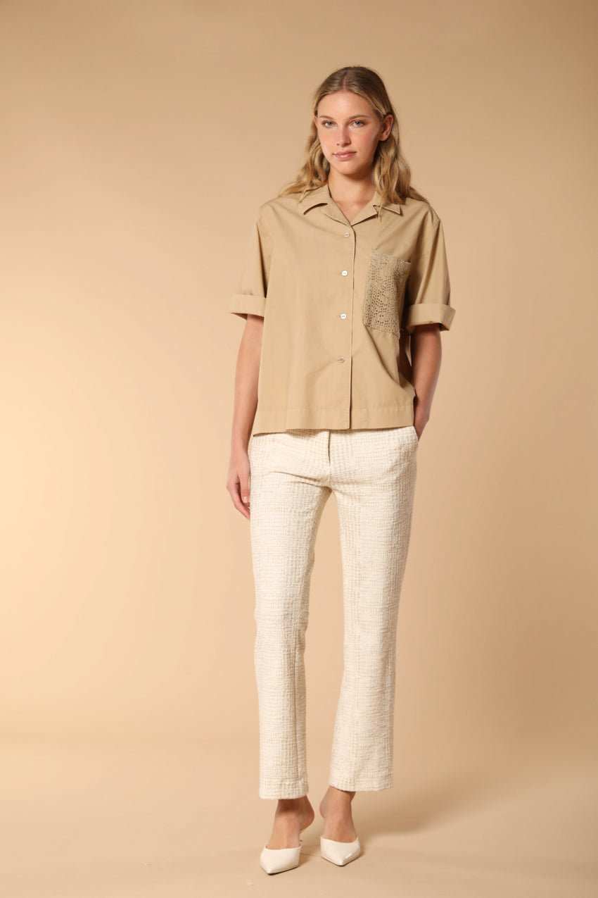 Florida chemise femme à manches courtes en popeline