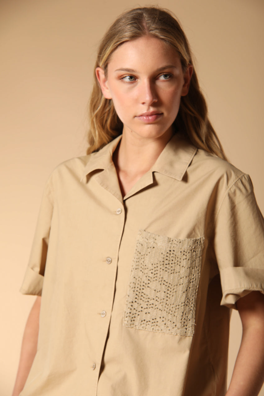 Florida women's short-sleeve shirt in poplin