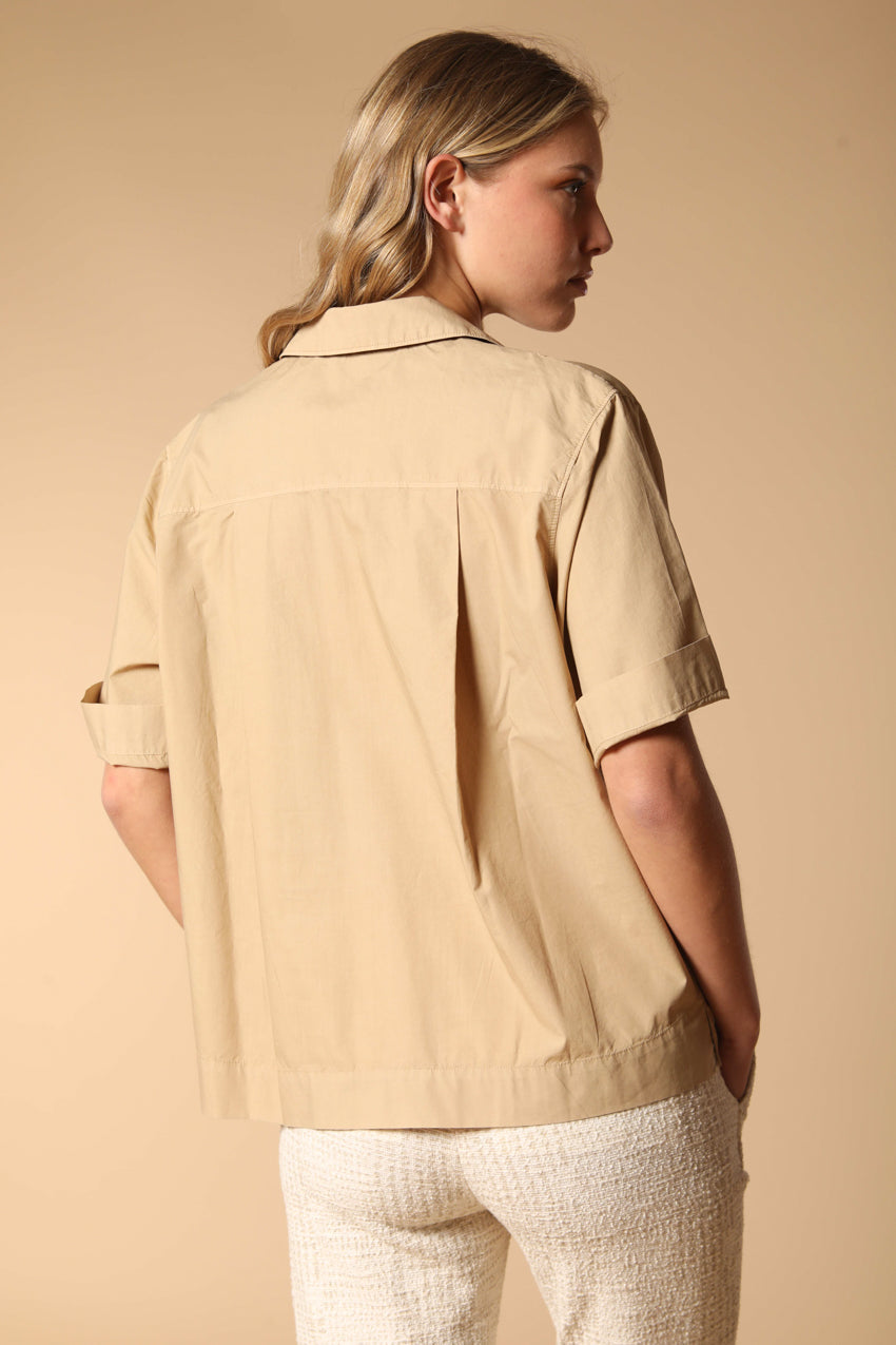 Florida chemise femme à manches courtes en popeline