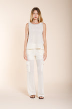 Karina women's sleeveless shirt in crochet knit