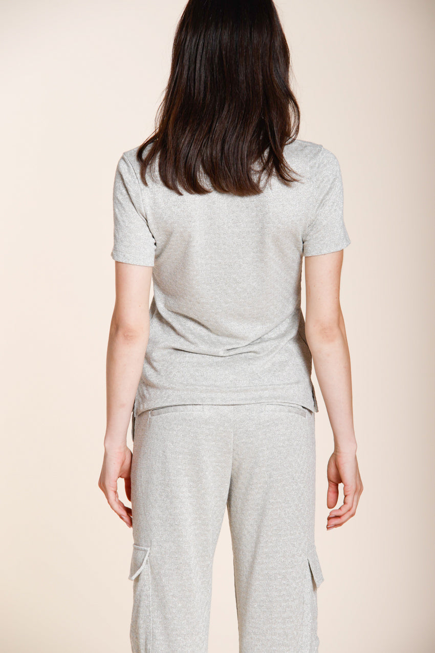 Ada chemise femme manches courtes en tricot lurex