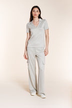 Ada chemise femme manches courtes en tricot lurex