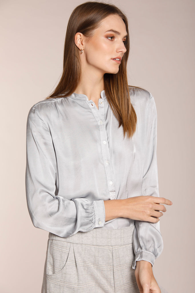 Image 1 of a women's viscose shirt, light gray color, Margherita Shirt model by Mason's