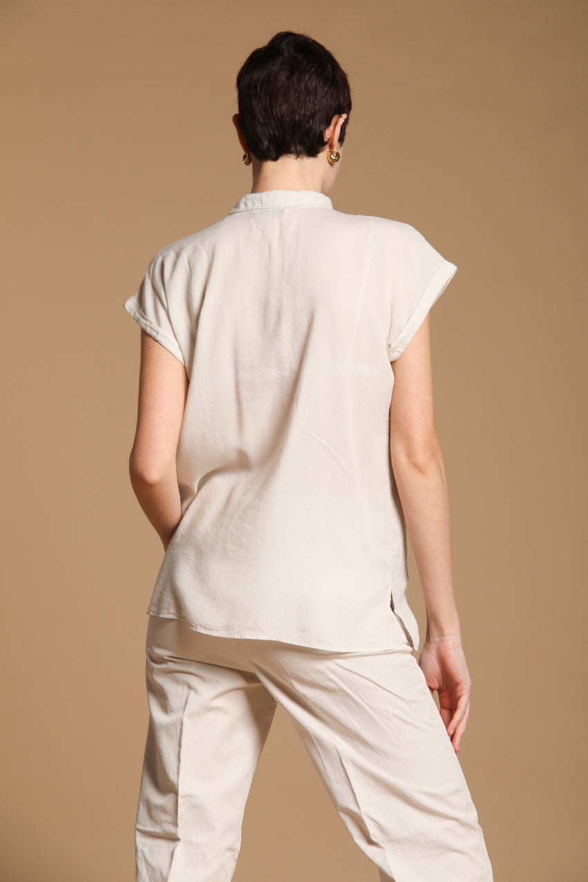 Casta Damenbluse aus Tencel mit kurzen Ärmeln