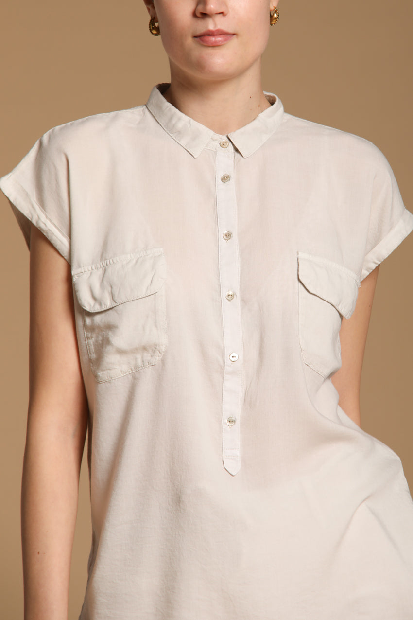 Casta chemise femme en tencel à manches courtes