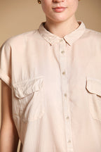 Casta Damenbluse aus Tencel mit kurzen Ärmeln