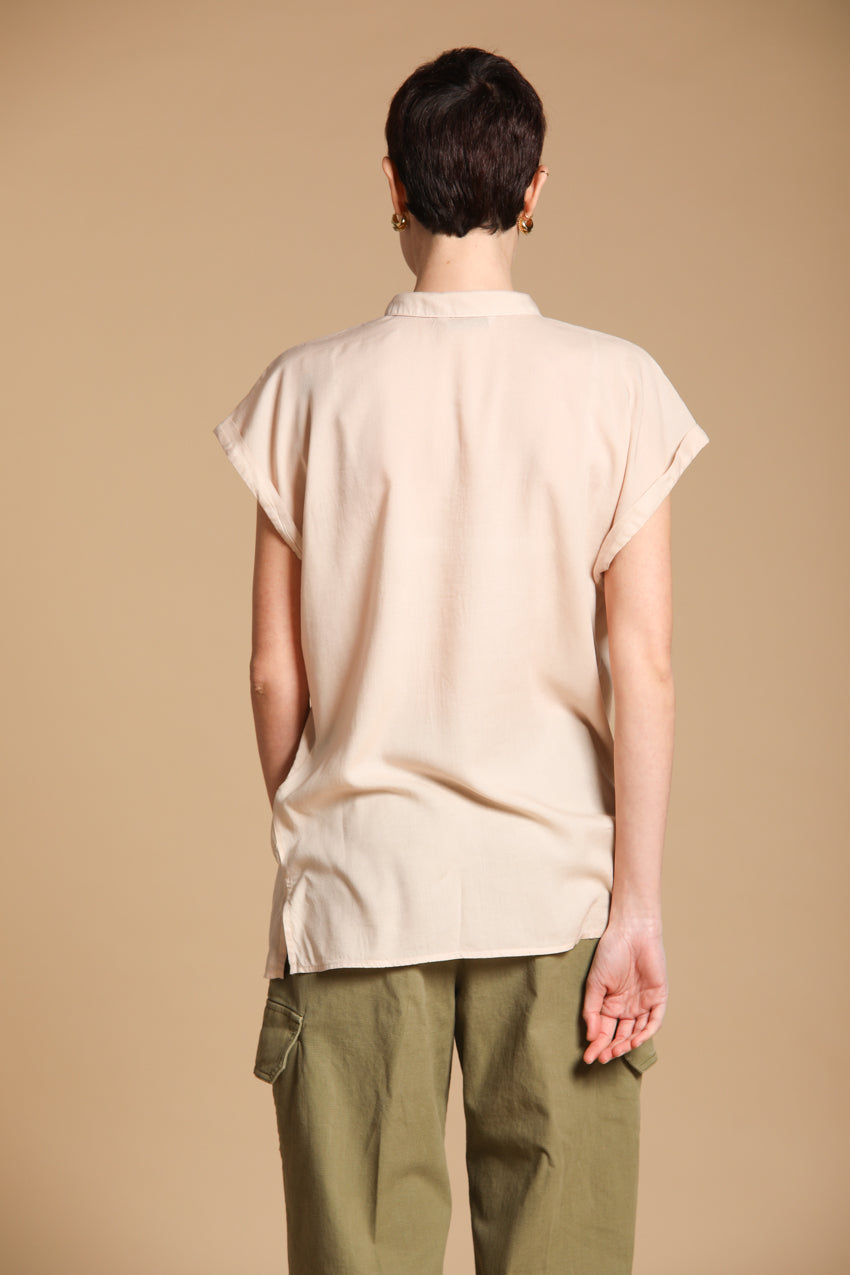 Casta Damenbluse aus Tencel mit kurzen Ärmeln