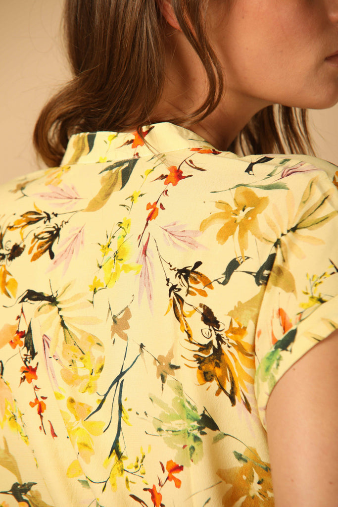 image 3 of women's shirt pattern Adele MM color yellow flower pattern