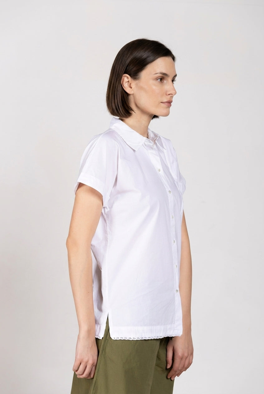 Livia Hemd Damen kurzärmelig aus Popeline