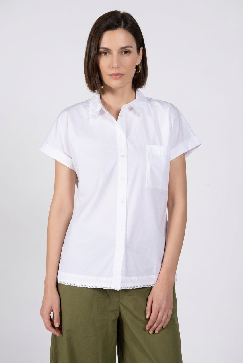 Livia Hemd Damen kurzärmelig aus Popeline