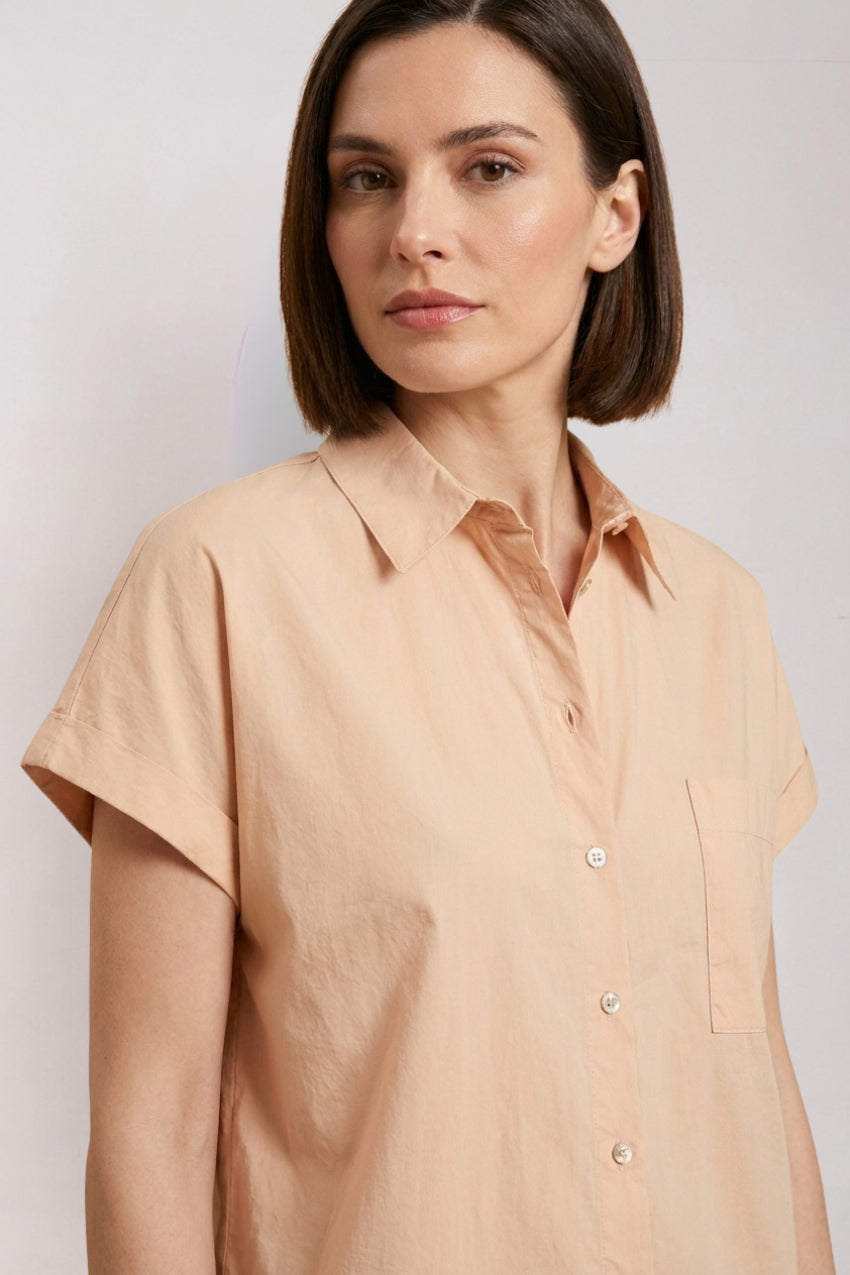 Livia Hemd Damen Kurzarm aus Popeline