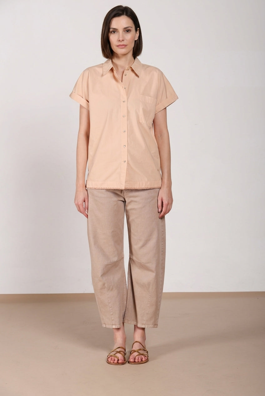 Livia Hemd Damen Kurzarm aus Popeline