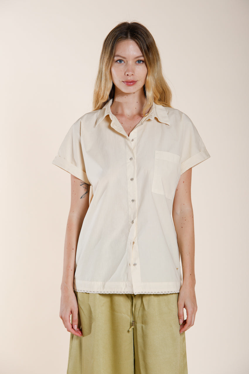 Livia chemise femme à manches courtes en popeline