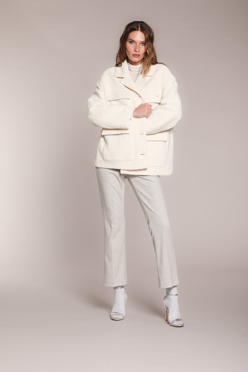 Foto 3 Gilda cappotto corto donna in jersey chicco riso