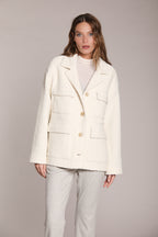 Foto 1 Gilda cappotto corto donna in jersey chicco riso