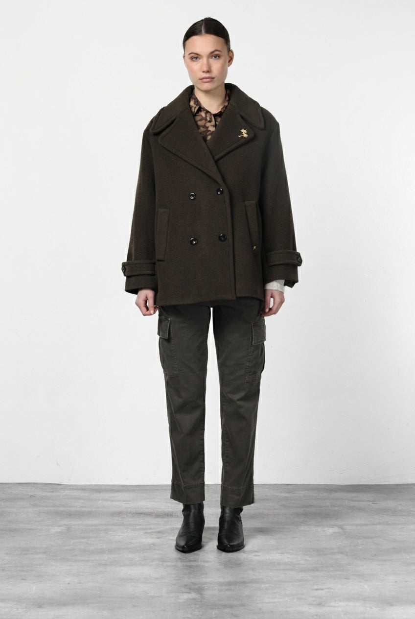 Leonie cappotto donna in panno morbido di lana