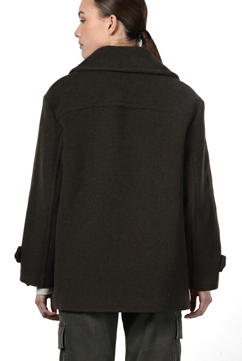 Leonie cappotto donna in panno morbido di lana