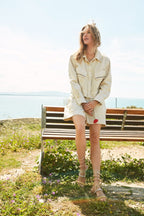 San Diego women's jacket in slub cotton with studs