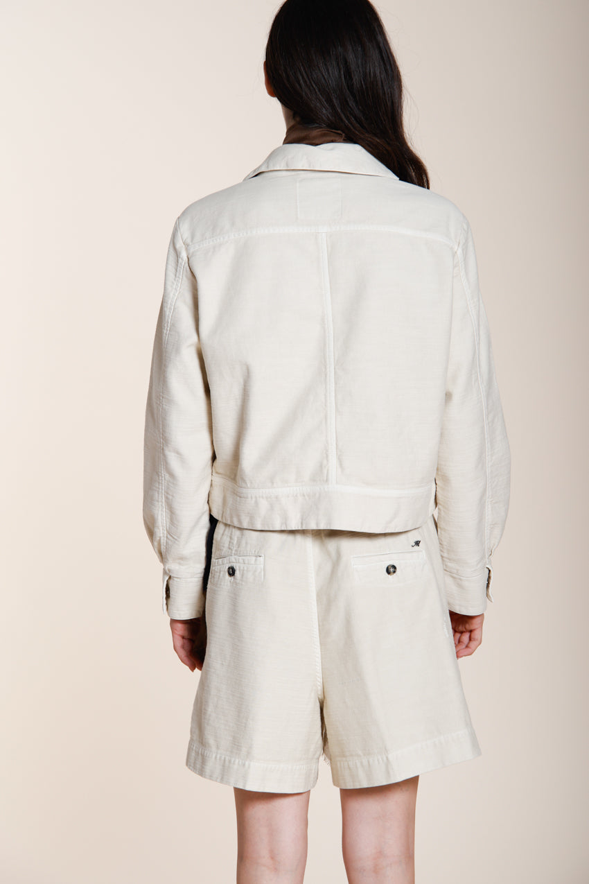 San Diego women's jacket in slub cotton with studs