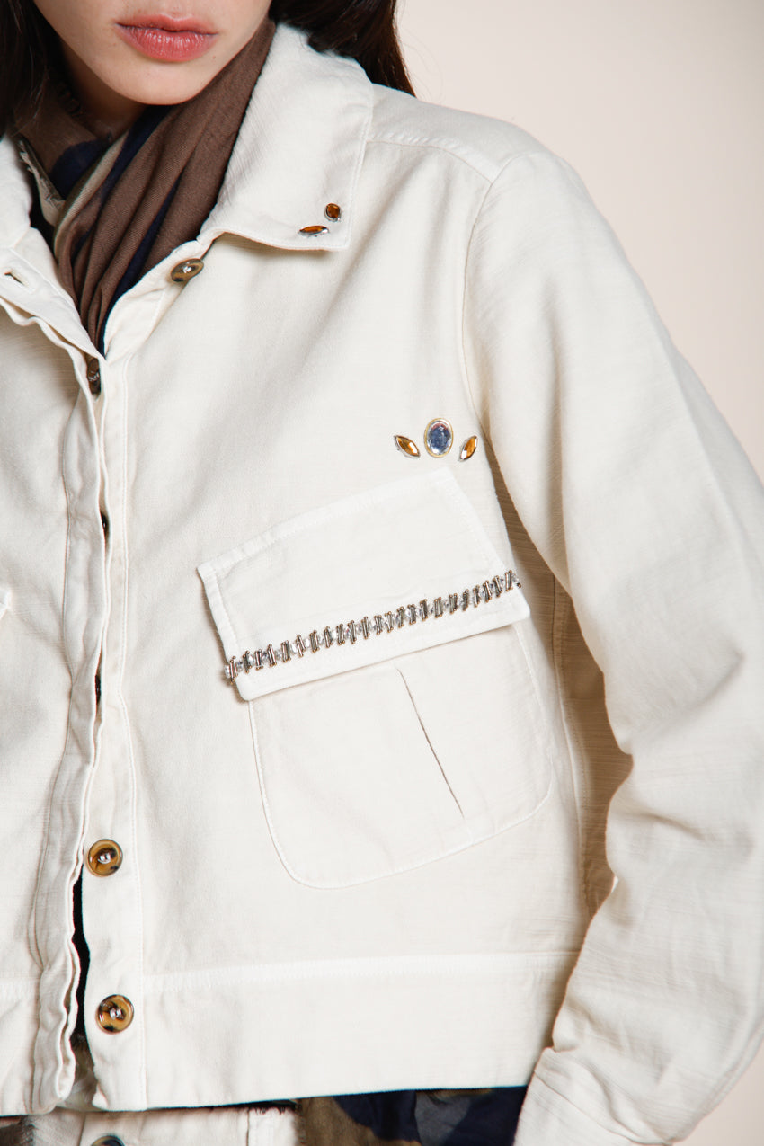 San Diego women's jacket in slub cotton with studs