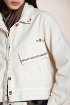 San Diego women's jacket in slub cotton with studs