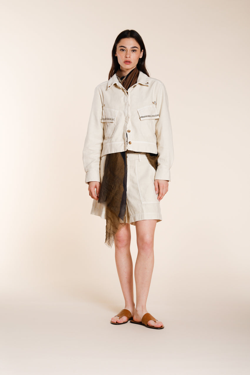 San Diego women's jacket in slub cotton with studs
