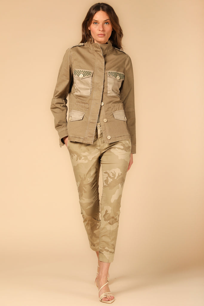 Image 2 of Eva model field jacket in kaki by Mason's