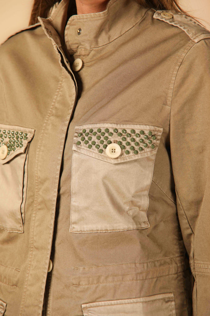 Image 3 of Eva model field jacket in kaki by Mason's
