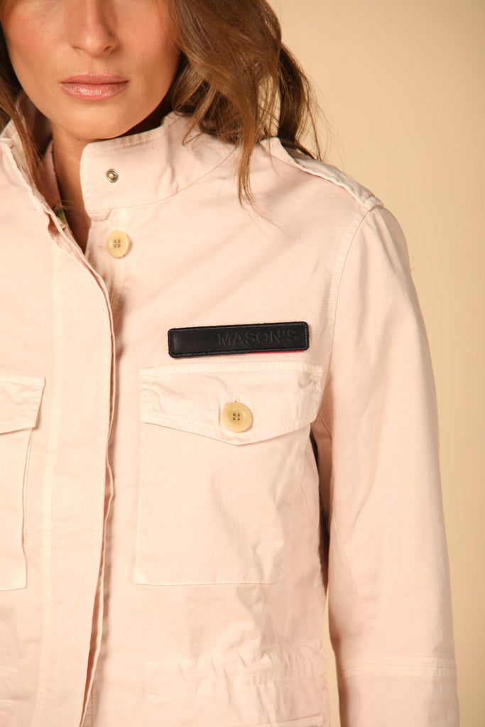 Image 2 of Eva model field jacket in pink by Mason's