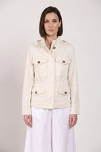 Eva Jacke Damen aus Twill Blumenstickerei