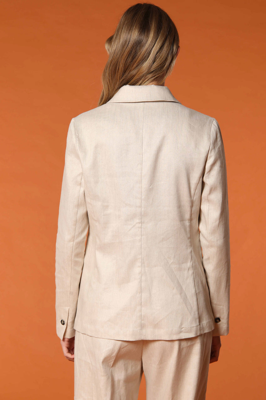 Helena women's blazer in mixed linen and cotton canvas