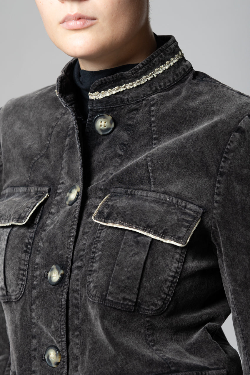 Karen giacca donna in velluto 1000 righe