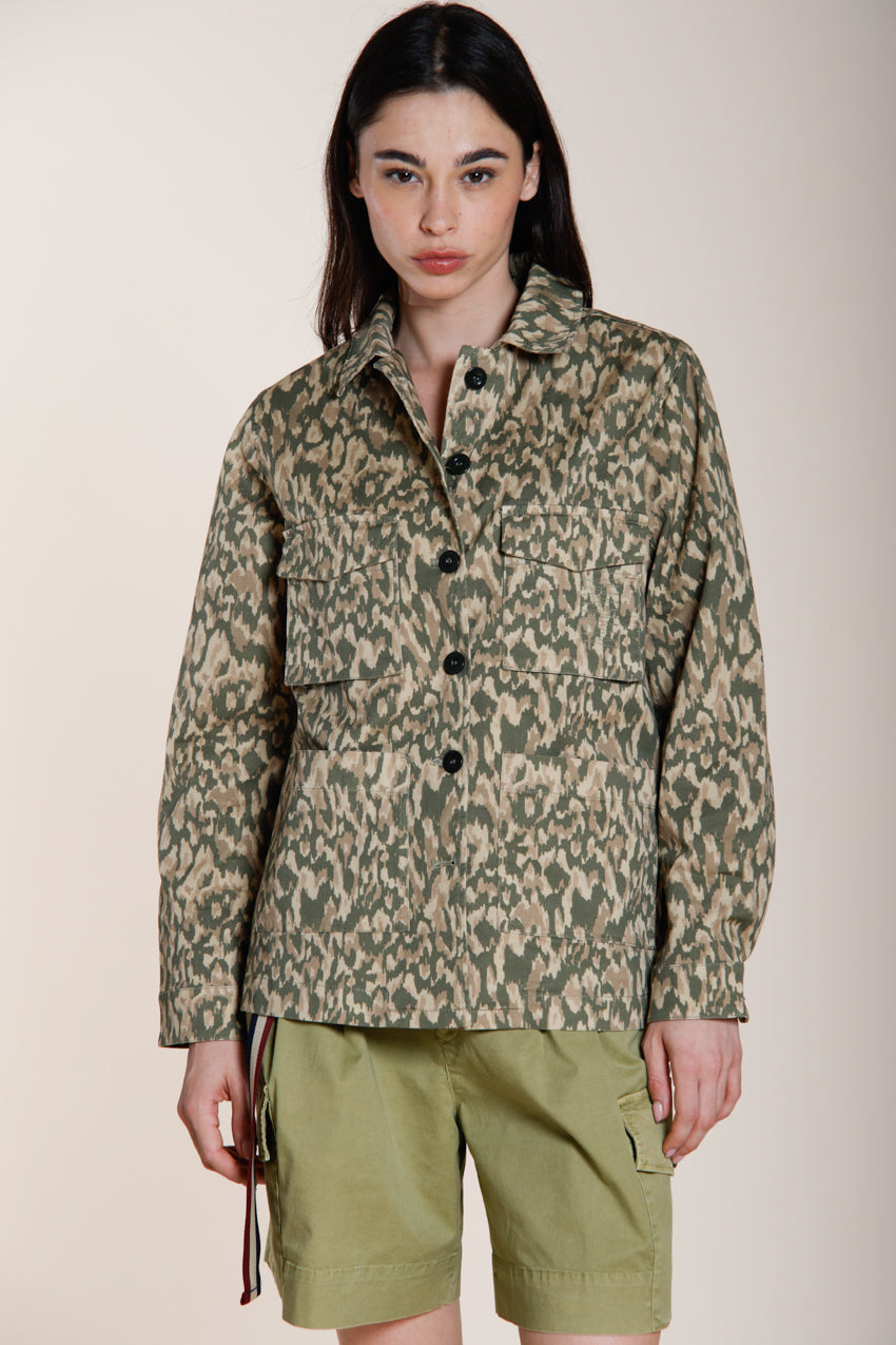 Santa Cruz women's jacket in gabardine camouflage print