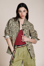 Santa Cruz women's jacket in gabardine camouflage print