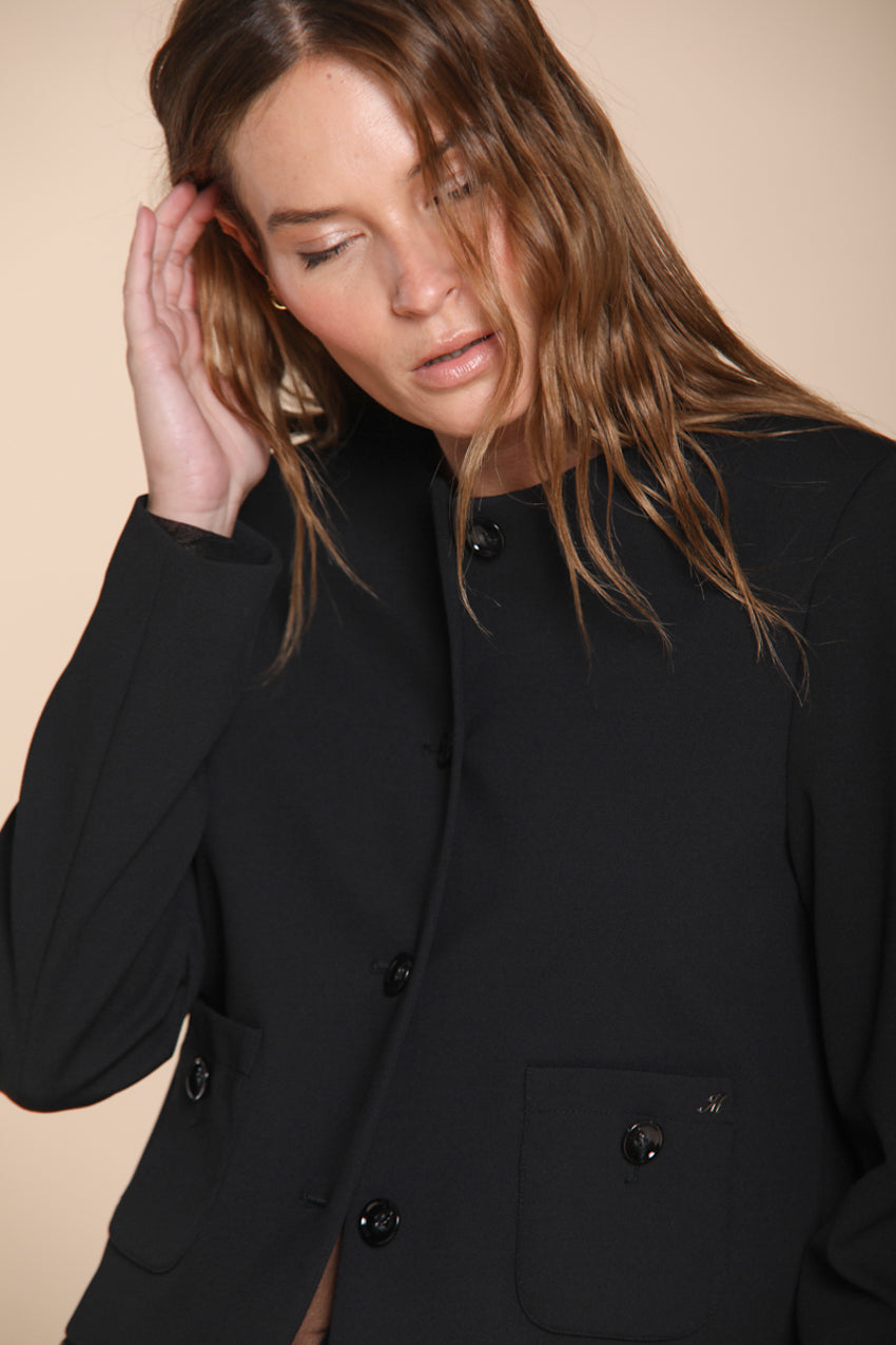 Foto 4 Lou Lou giacca cropped donna in jersey piquet
