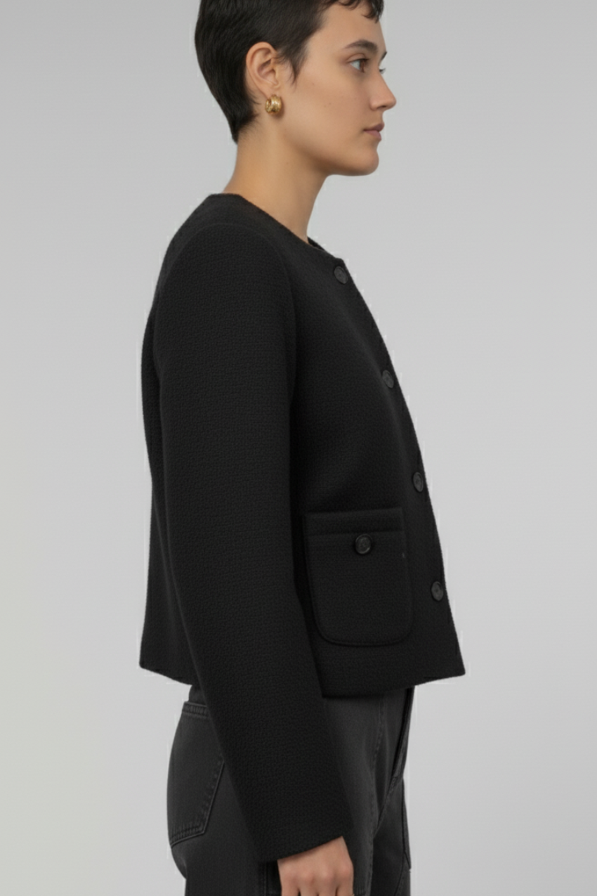 Lou Lou women’s cropped jacket in wool-blend bouclé