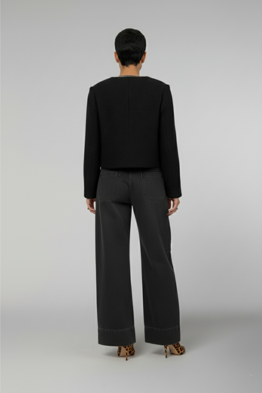 Lou Lou women’s cropped jacket in wool-blend bouclé