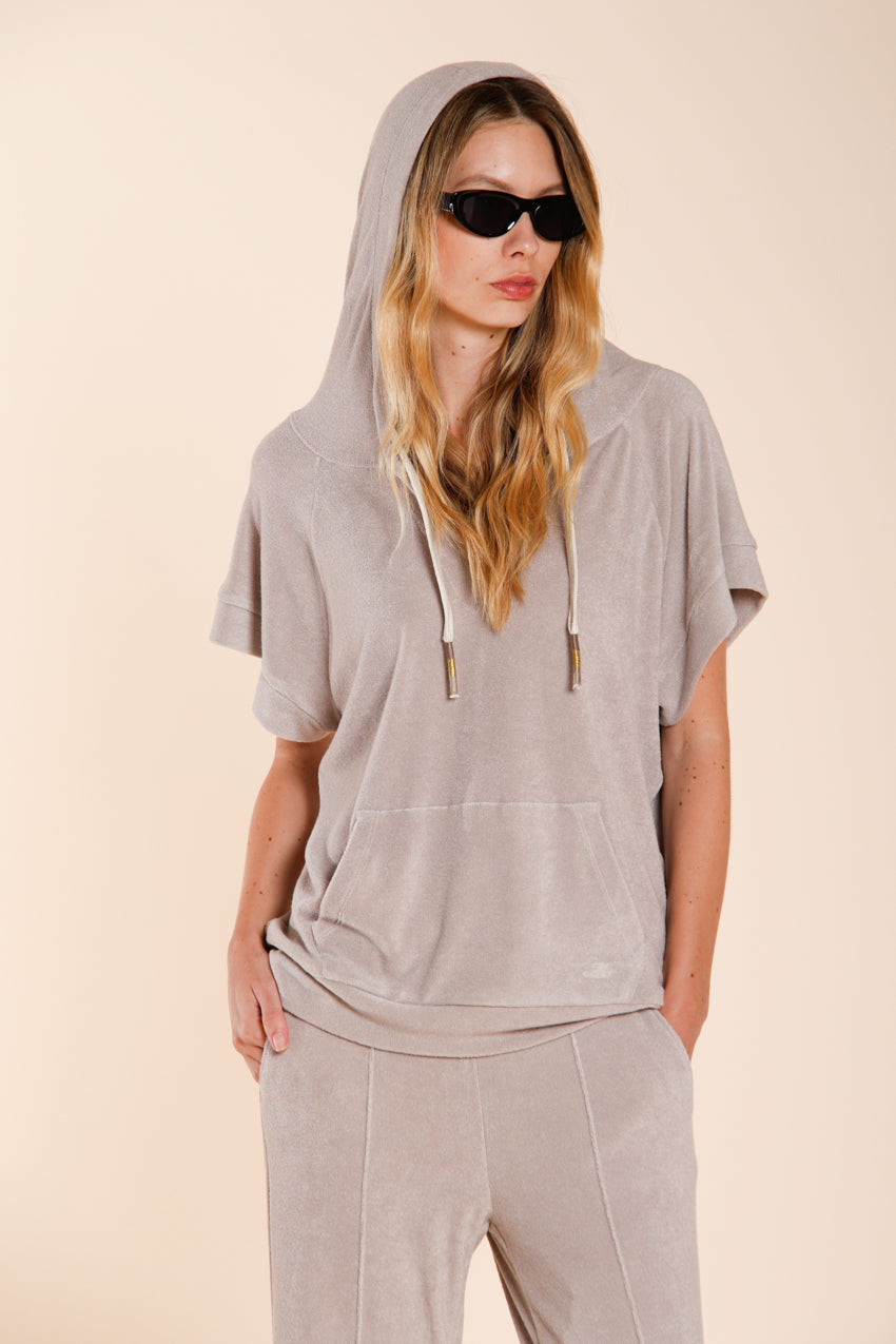 Marta sweatshirt femme manches courtes en jersey éponge