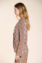 Helena veste femme en maille fantaisie vague lurex