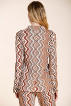 Helena veste femme en maille fantaisie vague lurex