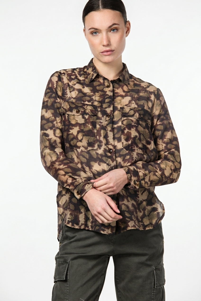 City Field giacca donna in mussola fantasia camouflage