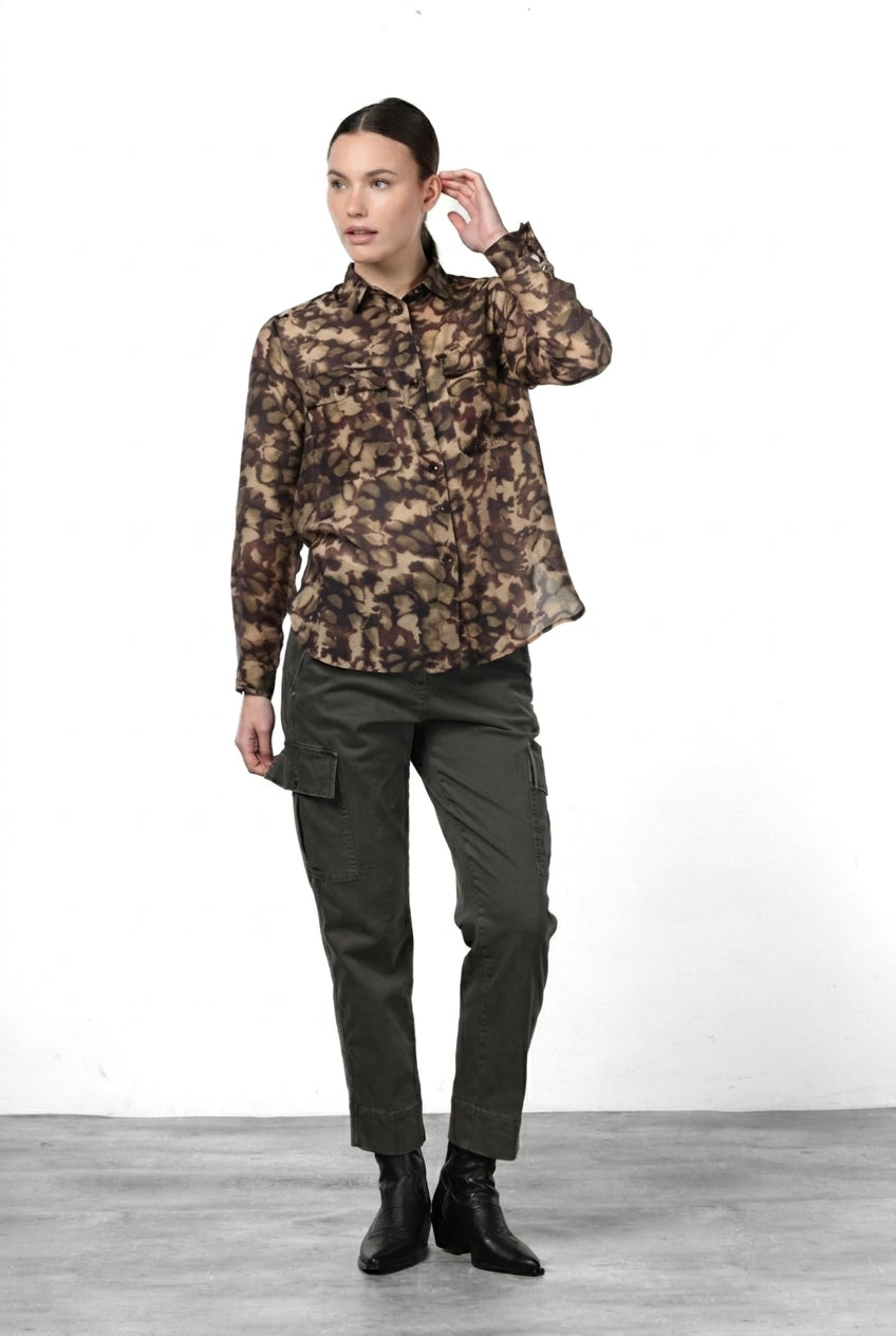 City Field giacca donna in mussola fantasia camouflage