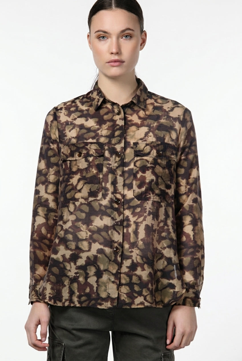 City Field giacca donna in mussola fantasia camouflage